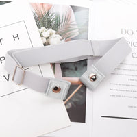 Elastic Belt Without Buckle Canvas Women Buckle Free Belt Ladies Jeans Pants Waist Lazy Belt Stretch No Buckle Invisible Belt Quick Pick Grocers