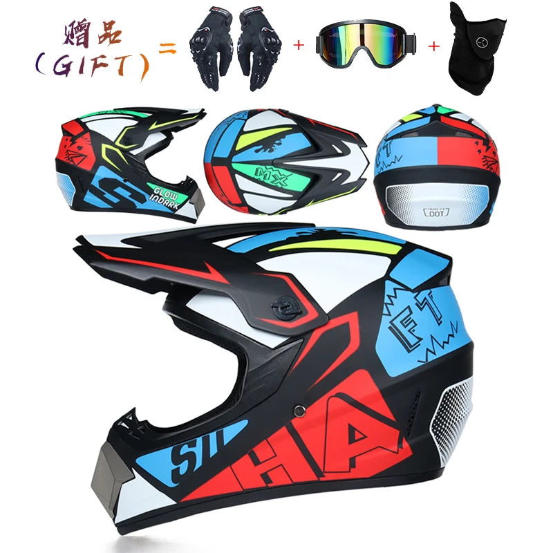 Safety Motocross Helmet Casco Motocross Bicycle Downhill Capacete ATV Cross Helmet Child Motorcycle Helmet Dot Abs 1KG Unisex