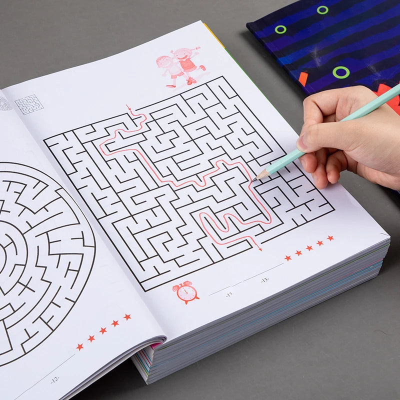 32-Page Children's Maze Game Book for Student Concentration Training, Intelligence Development, Early Education Toys, and Children Quick Pick Grocers