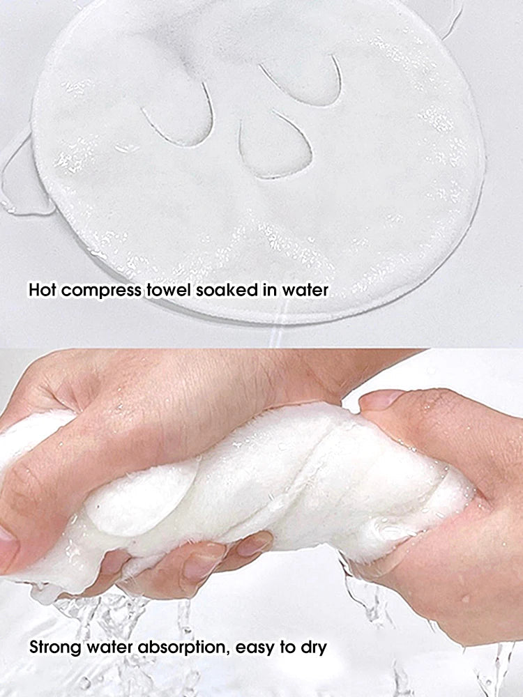 Hot compress towel hanging ear soft skin-friendly steam heating cold hot compress face towel wet compress irrigation face towel Quick Pick Grocers