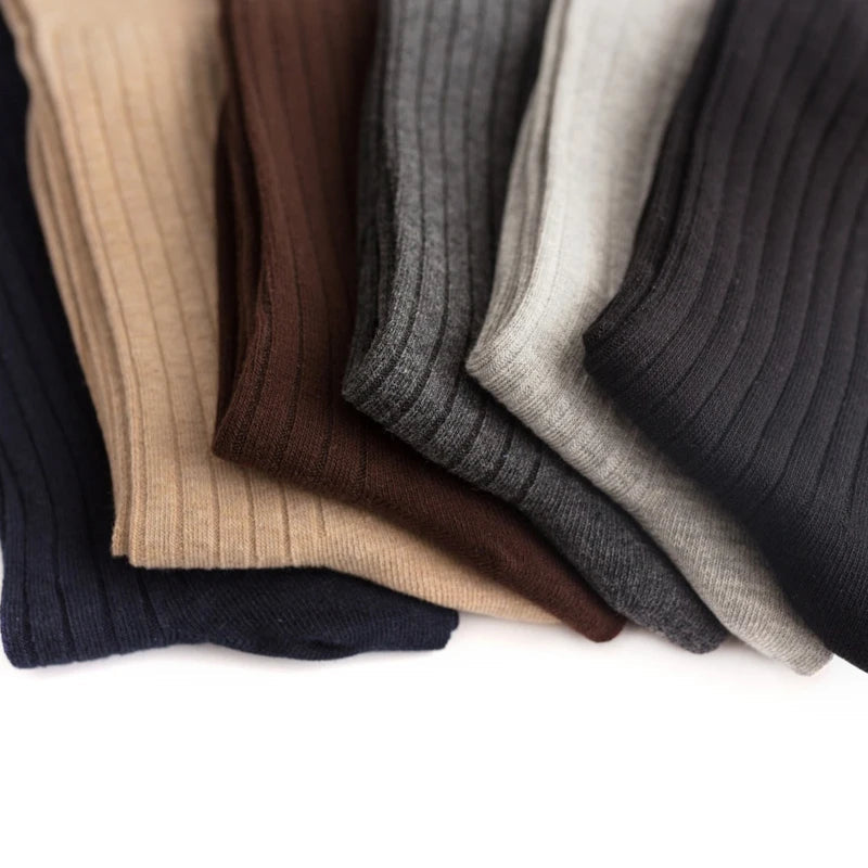 Man Long Socks Plus Combed Cotton Striped Business Breathable,Deodorant Party Dress Large Size Formal Socks Gentleman EU45-50 Quick Pick Grocers