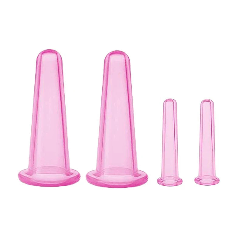 Silicone Vacuum Cupping Massage Jars Anti Cellulite Massage Facial Suction Cups Face Neck Lift Skin Scraping Guasha Anti Wrinkle Quick Pick Grocers