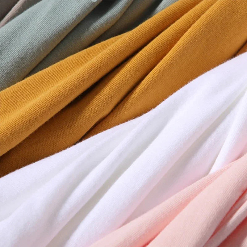 100% Cotton Five Half Sleeve Men's Women Summer T-shirt Loose Short-sleeved Casual Basic Shirt O Neck Solid Color Tops Quick Pick Grocers