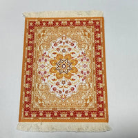 Woven flower Persian carpet small coaster wholesale merchants cheap mouse pad desk mat retro style rubber non-slip computer mats Quick Pick Grocers