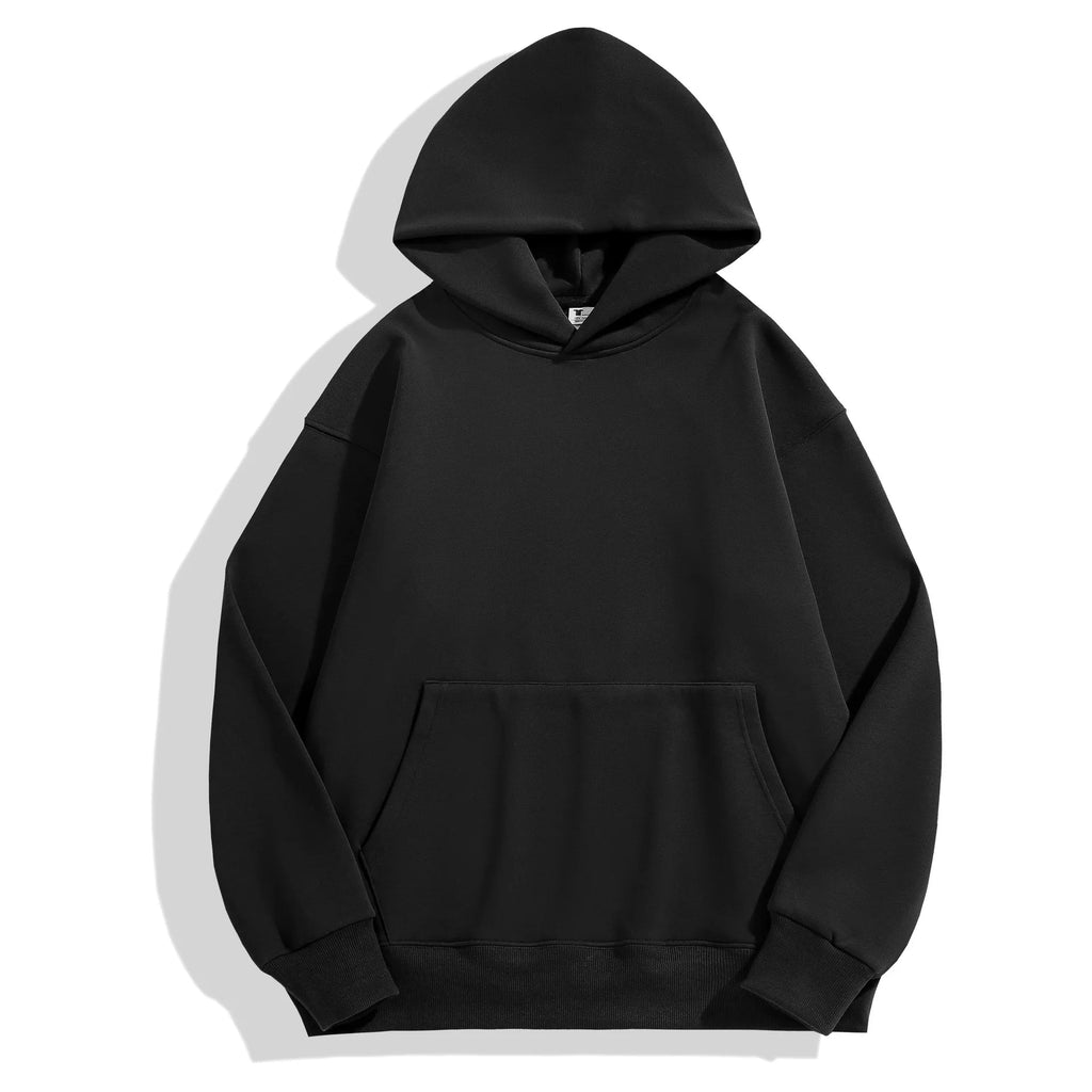 16.9oz 480gsm Heavy Weight Cotton Plus Velvet Hooded Sweater Men Thickened Tight Polar Fleece Pullover Hoodie Women Sweatshirt Econic Blanks