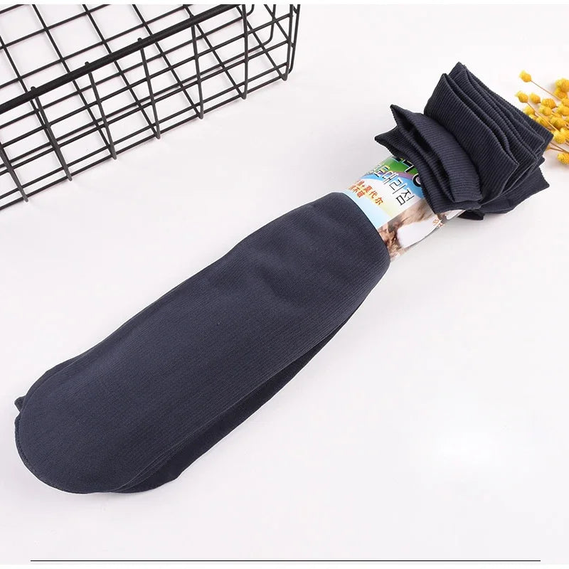 Men Ice Silk Socks Summer Spring Ultra-thin Socks Solid Business Socks Breathable Soft Socks Ankle Bamboo Fiber Socks Quick Pick Grocers