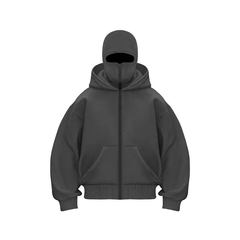 2025 Autumn and Winter New Men's and Women's Casual Sportswear With Hooded Mask Design, Sporty and Fashionable Plus Size Hoodie Econic Blanks