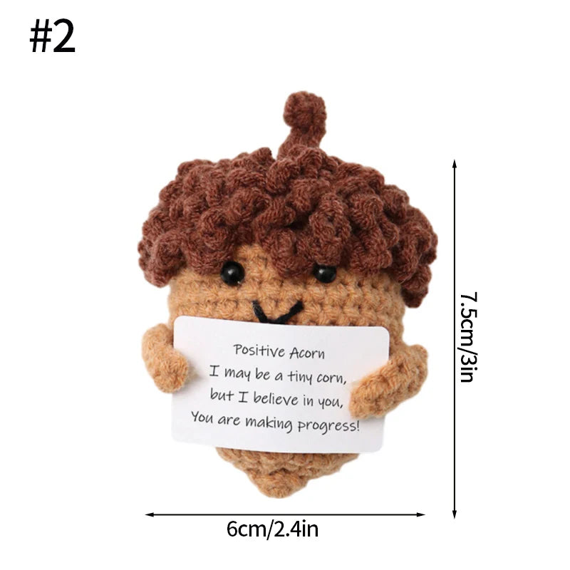 Crochet Positive Energy Doll Pocket Hug Mother's Day Gifts 2026 Handmade Knitted Ornament Handmade Crochet Doll Graduation Gifts Quick Pick Grocers
