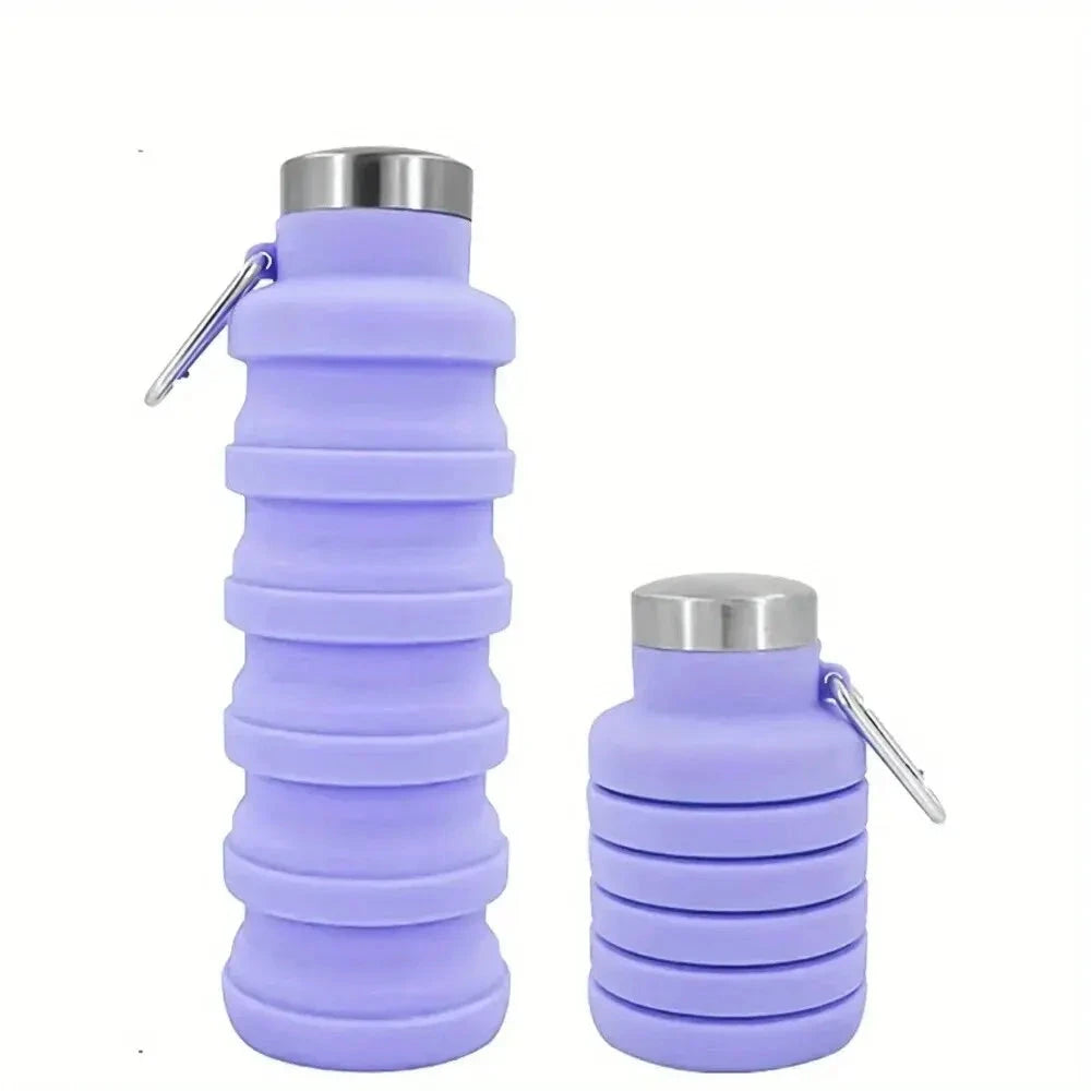 1pc Collapsible Water Bottle, Reuseable BPA Free Silicone Foldable Bottles Portable Hiking Cup For Outdoor Mountaineering Tours Econic Blanks
