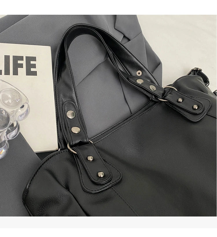 Soft Interior Compartment Shoulder Bags 2026 High Quality Contrasting Colors Bags for Women Fashion Zipper Pu Women's Handbags Quick Pick Grocers