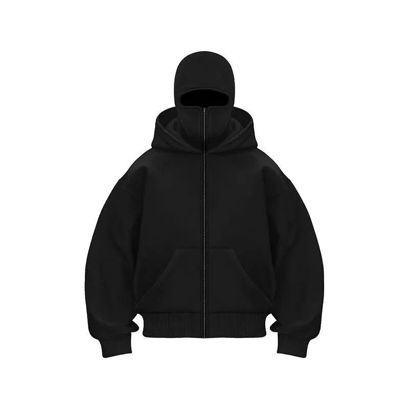 2025 Autumn and Winter New Men's and Women's Casual Sportswear With Hooded Mask Design, Sporty and Fashionable Plus Size Hoodie Econic Blanks