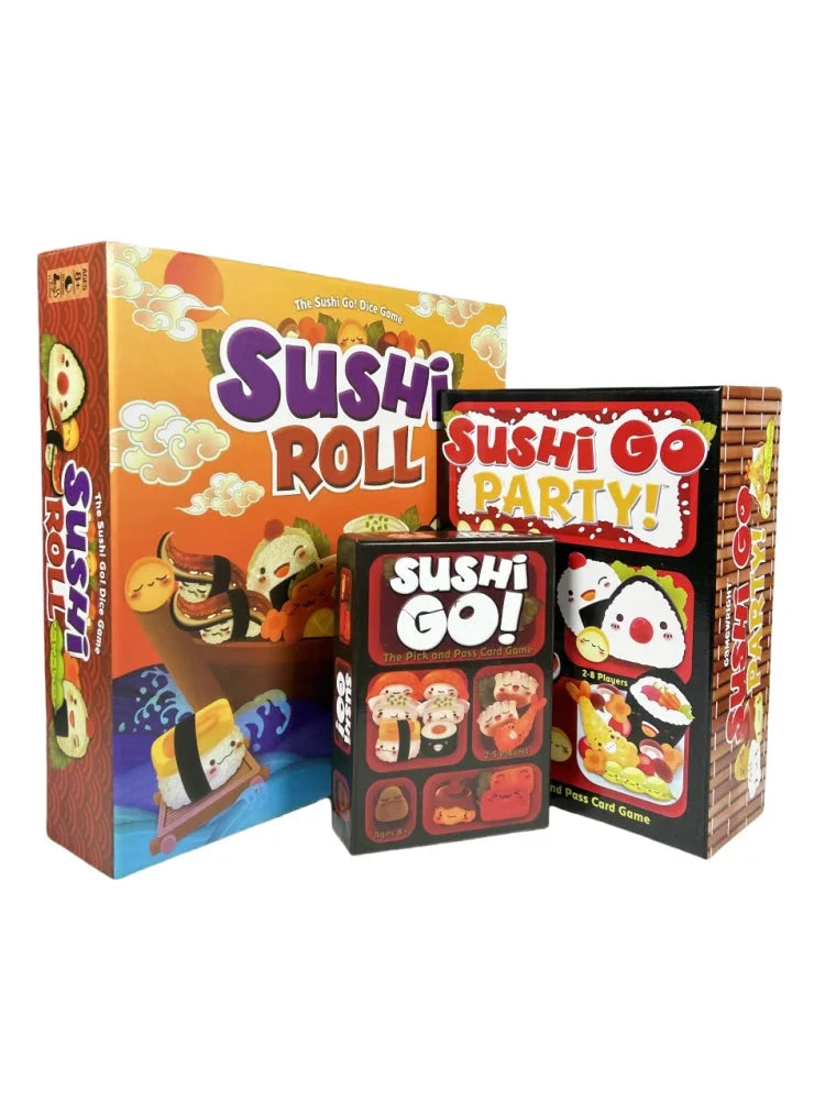 1 Box Sushi Go Family Gathering Board Game Card,Fun Card Game Sushi Go Party Card Games Deck Roll Creative Holiday Gift Econic Blanks