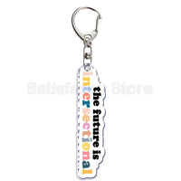Gay Pride LGBT Rainbow Acrylic Keychain LGBTQ Transparent Double Sided Key Chain Key Ring Lesbian Keychains for Friends Gift Quick Pick Grocers