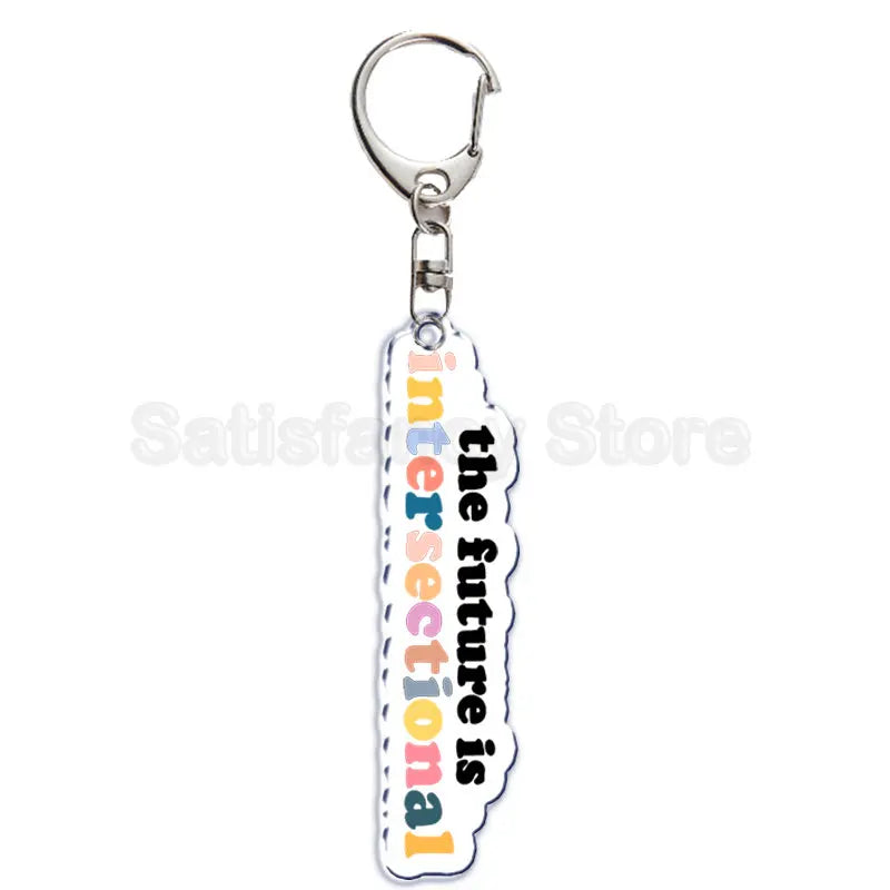 Gay Pride LGBT Rainbow Acrylic Keychain LGBTQ Transparent Double Sided Key Chain Key Ring Lesbian Keychains for Friends Gift Quick Pick Grocers