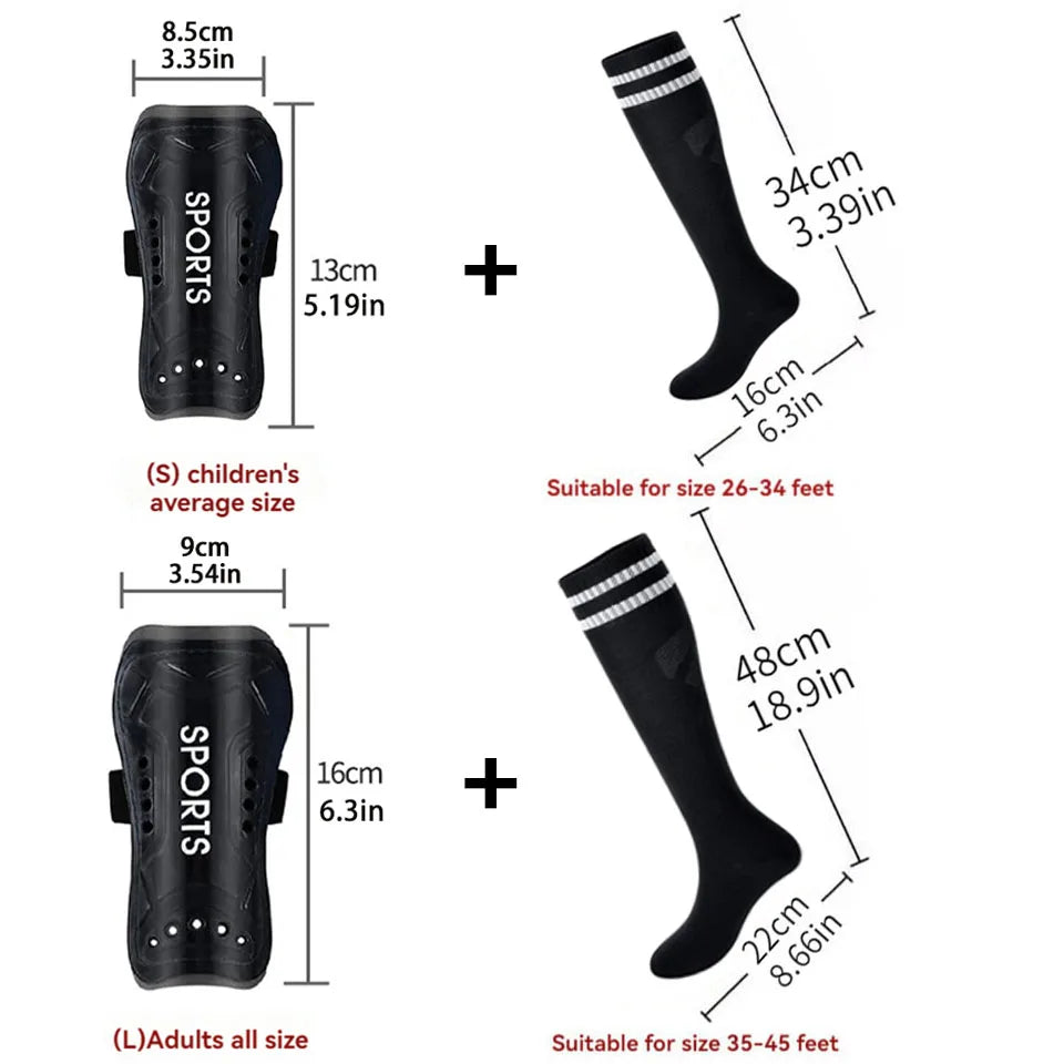 Loogdeel 2 Pair Soccer Shin Guards and Socks for Toddler Kids Youth, Lightweight Soccer Shin Pads Protective Defender Gear Quick Pick Grocers