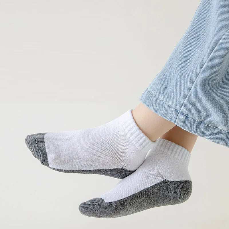 5 Pairs/Lot 2023 New Summer Children Socks Cotton Kids Fashion Black White Gray For 1-12 Years Teen Student Baby Girl Boy Socks Quick Pick Grocers