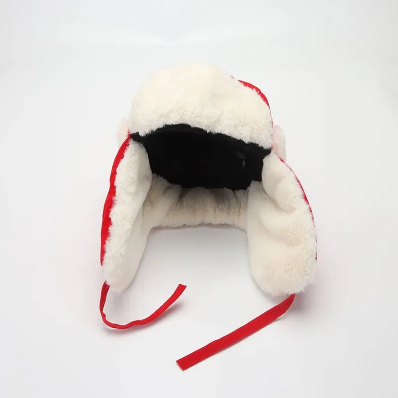 Bomber Hat Female Winter For Men Women Thick Warm Fur Velvet Cold Cap Male Snow Russian Ear Flap Purest Peak