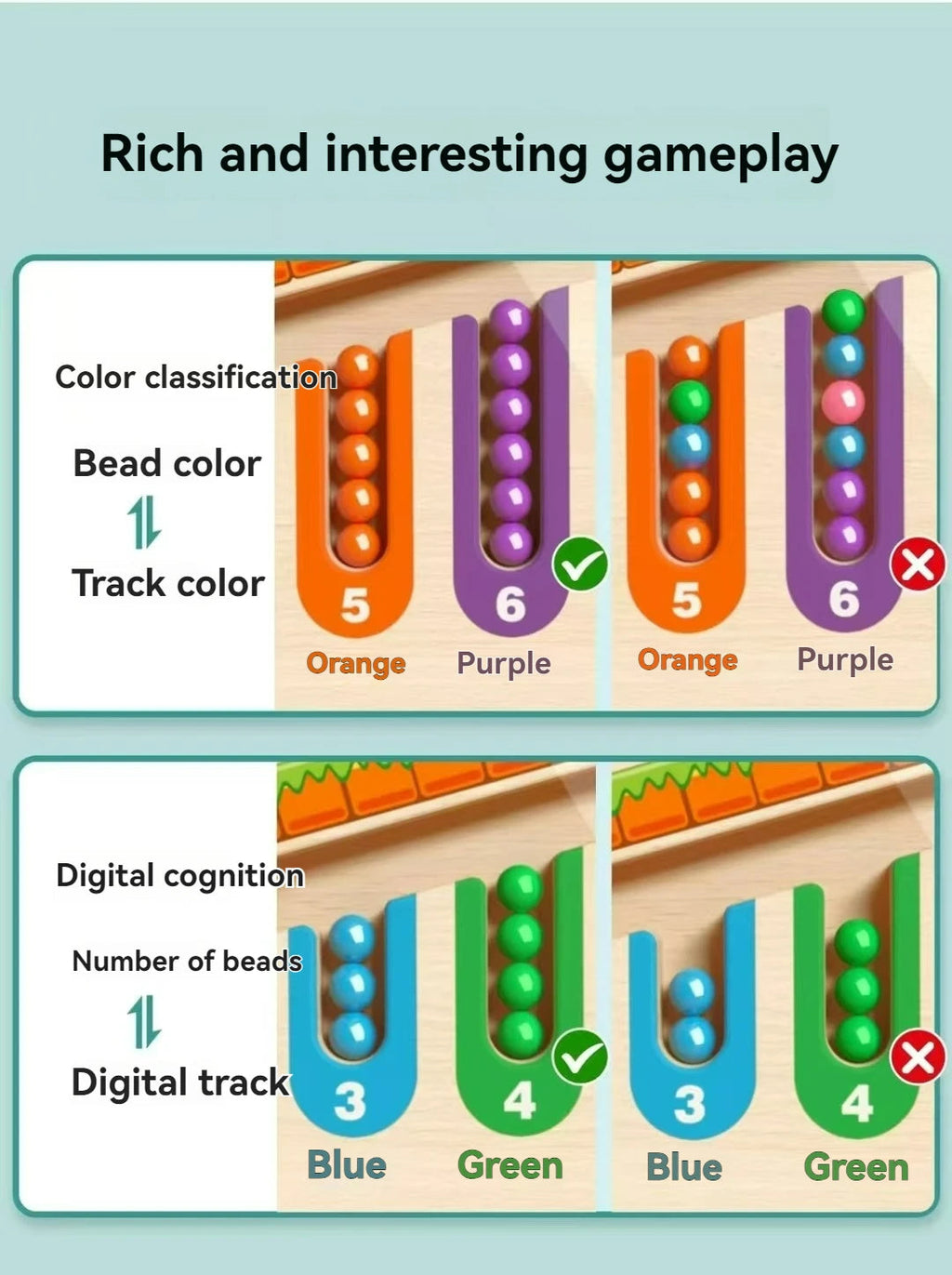 Children's Magnetic Maze Walking Ball Baby Concentration Training, Writing Logic Thinking 3 year Old Early Education Puzzle To Quick Pick Grocers