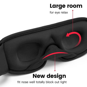 3D Sleeping Mask Block Out Light Sleep Mask For Eyes Soft Sleeping Aid Eye Mask for Travel Eyeshade Night Breathable Slaapmasker Quick Pick Grocers