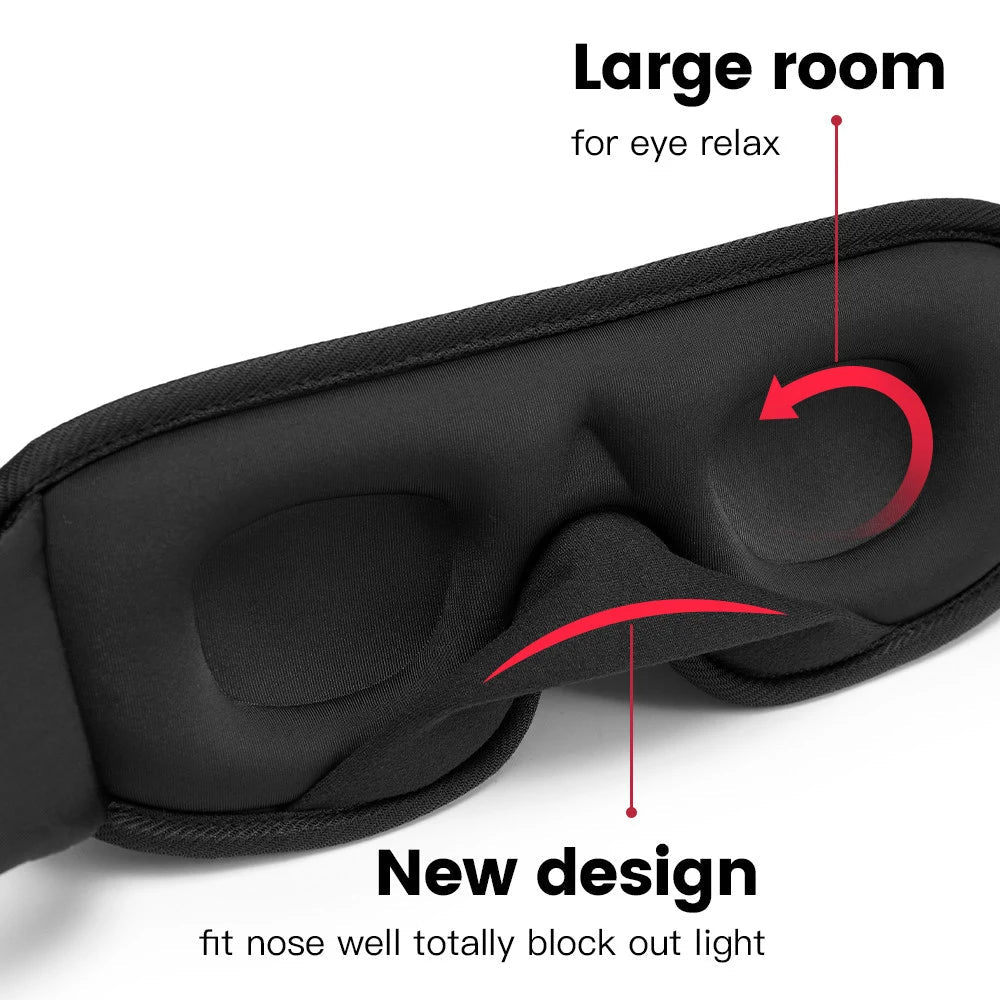 3D Sleeping Mask Block Out Light Sleep Mask For Eyes Soft Sleeping Aid Eye Mask for Travel Eyeshade Night Breathable Slaapmasker Quick Pick Grocers