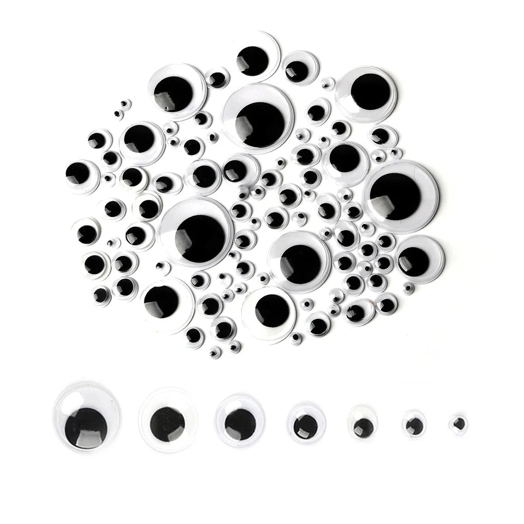 100pcs/200/550pcs Self-adhesive Googly Wiggle Eyes for DIY Scrapbooking Crafts Projects DIY Dolls Accessories Eyes Handmade Toys Econic Blanks