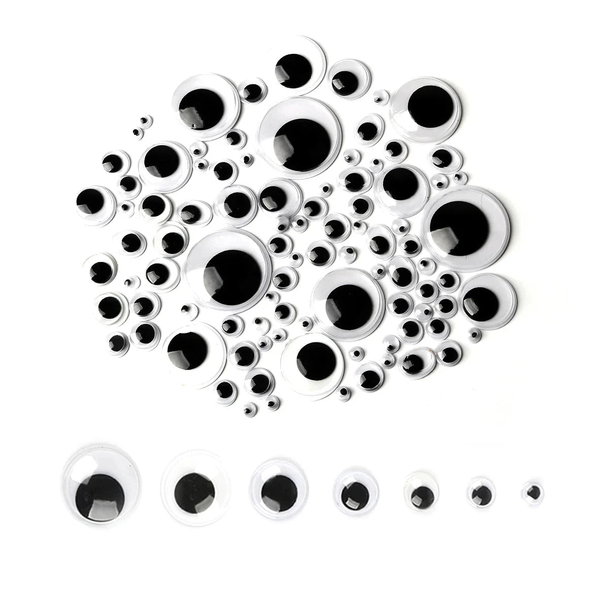 100pcs/200/550pcs Self-adhesive Googly Wiggle Eyes for DIY Scrapbooking Crafts Projects DIY Dolls Accessories Eyes Handmade Toys Econic Blanks
