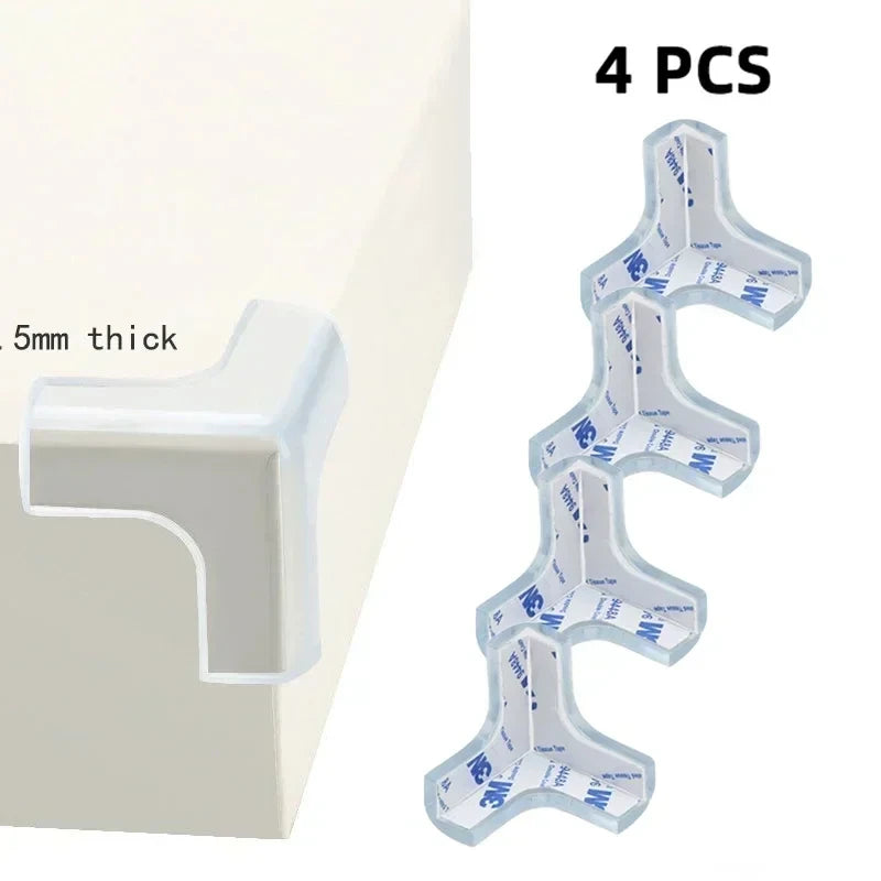 Transparent PVC Baby Protection Strip with Double-Sided Tape Anti-Bumb Kid Safety Table Edge Furniture Guard Corner L Protectors Purest Peak