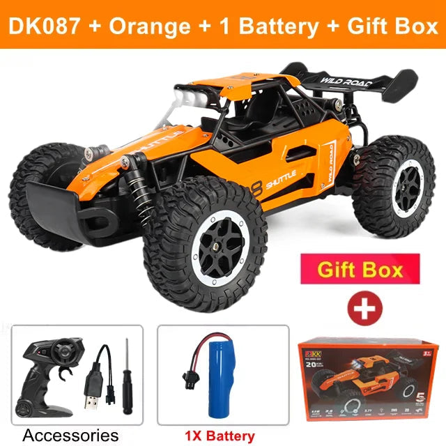 Remote Control Car RC Drift Racing 1:16 Vehicle Off Road Alloy 2.4G Radio High-Speed Trucks With LED Light Climbing Gift Kid Toy Econic Blanks