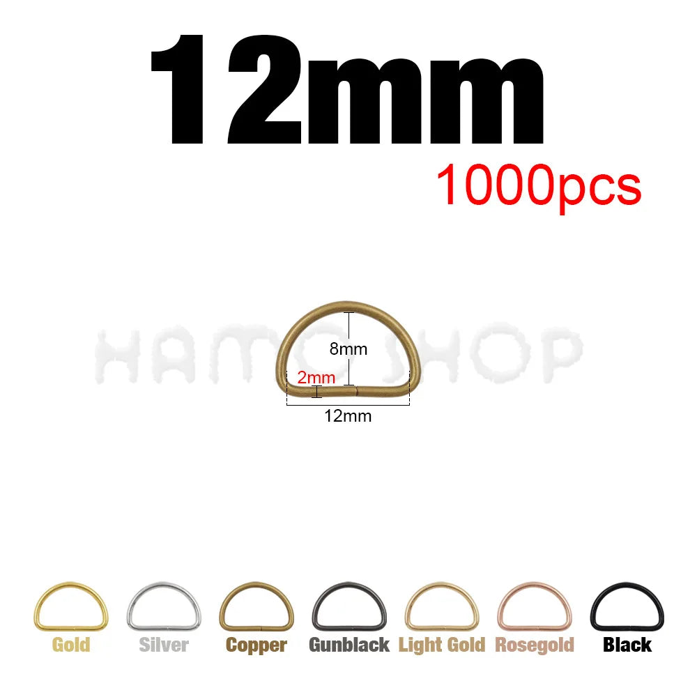 20-1000pcs Metal D Ring Adjustable Buckle Clasp For Webbing Backpacks Straps Bags Cat Dog Collar Chain Buckles DIY Accessorie Quick Pick Grocers