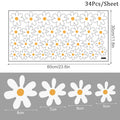 White Daisy Flower Wall Stickers Kids Room Living Room DIY Art Decas Baby Nursery Home Decoration PVC Window Sticker Quick Pick Grocers