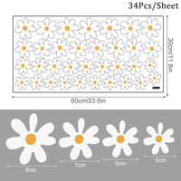 White Daisy Flower Wall Stickers Kids Room Living Room DIY Art Decas Baby Nursery Home Decoration PVC Window Sticker Quick Pick Grocers