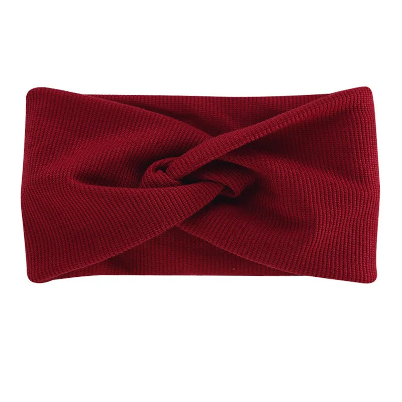 Large Size Baby Headband Girls Yoga Sport Kids Children Adult Women Bandage Solid Twisted Knotted Soft Hair Accessories Turban Purest Peak