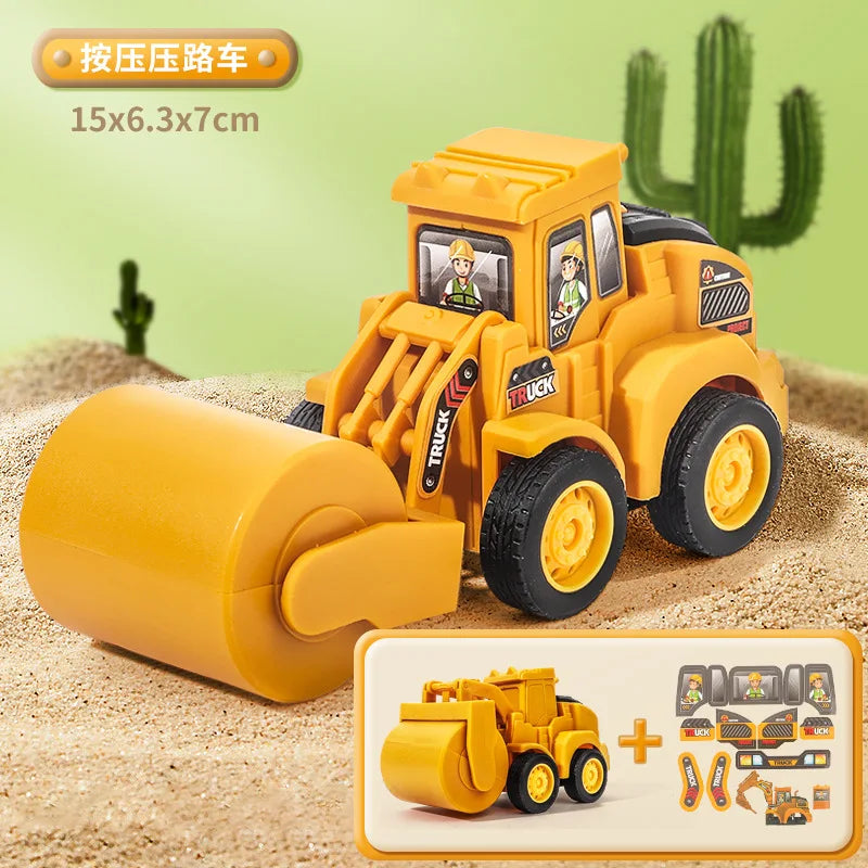 Engineering Vehicle Model Press Sliding Car Excavator Bulldozer Children Educational Construction Vehicle Toy Kids Boy Gift Quick Pick Grocers