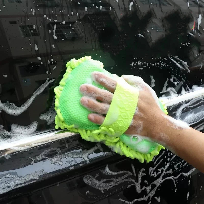 Microfiber Car Washer Sponge Cleaning Car Care Detailing Brushes Washing Towel Auto Gloves Styling Accessories Quick Pick Grocers