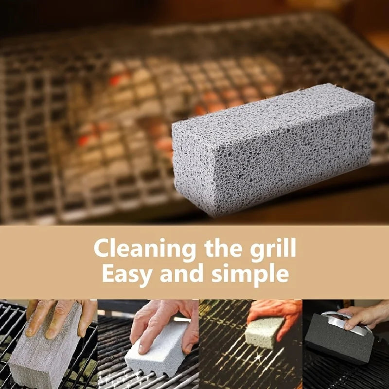 1pc BBQ Grill Cleaning Brush Brick Block Barbecue Cleaning Stone Pumice Brick For Barbecue Rack Outdoor Kitchen BBQ Tools Quick Pick Grocers