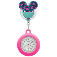 Retractable Lovely Cartoon Pattern Nurse Doctor Pocket Hang Clips Watches Colourful Hospital Medical Women Mens Badge Reel Clock Quick Pick Grocers