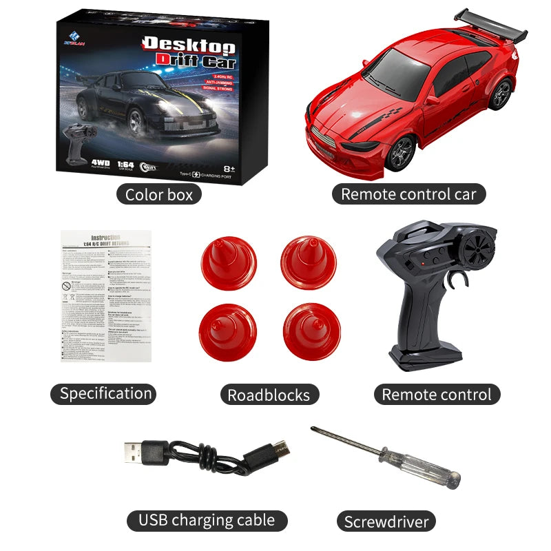 2025 New Kf20 1:64 Drift Rc Car Four-wheel remote-controlled racing car Full proportions Desk Competition Toy Boys Ideal gifts. Econic Blanks