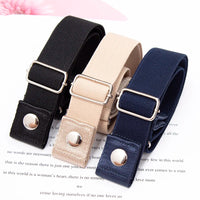 Elastic Belt Without Buckle Canvas Women Buckle Free Belt Ladies Jeans Pants Waist Lazy Belt Stretch No Buckle Invisible Belt Quick Pick Grocers