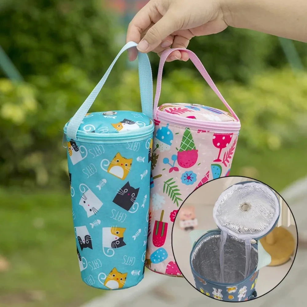 Portable Milk Tea Tote Bag Heat Preservation Bag Carrying Insulated Cup Cover Umbrella Bag Handbag Camping Drinkware Accessories Econic Blanks