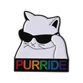 LGBTQ Pride Collect You Are Safe With Me Enamel Pins Rainbow Spaceship UFO Shield Cat Brooches Lapel Badges Jewelry Lover Gifts Quick Pick Grocers