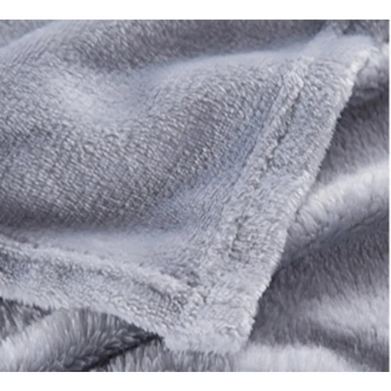 2025 new solid color simple plush blanket multi-functional Farley plush thickened warm blanket Purest Peak