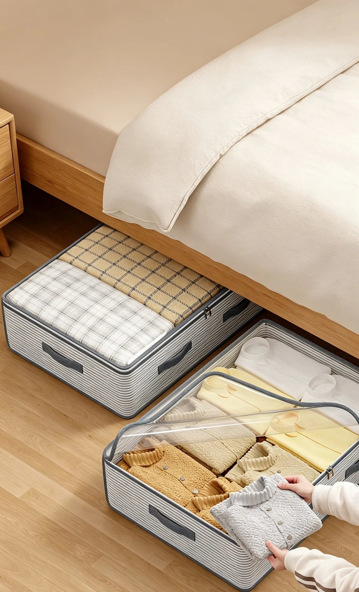 1pc Home Under-bed Garbage Bag for Clothes Quick Pick Grocers