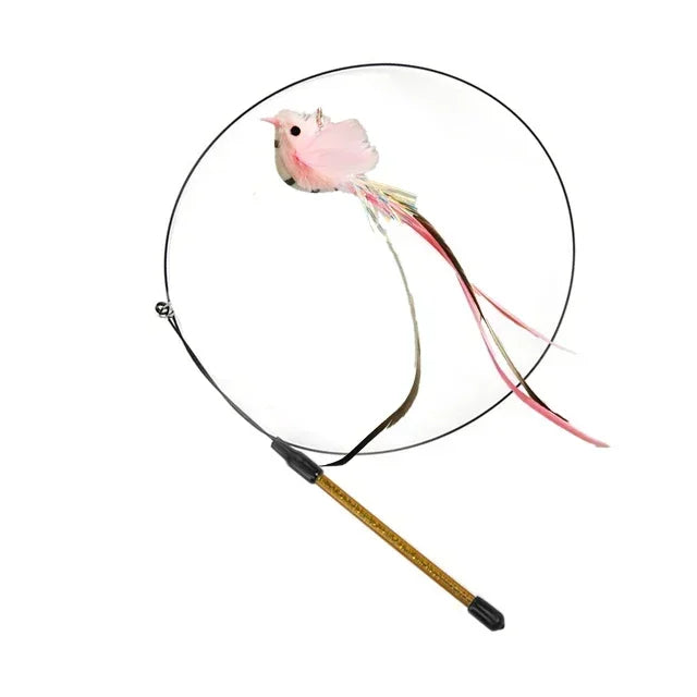 Simulation Bird Cat Toys Funny Interactive Peacock with Bell Cat Stick Toy for Kitten Playing Teaser Wand Toys Pet Cats Supplies Quick Pick Grocers