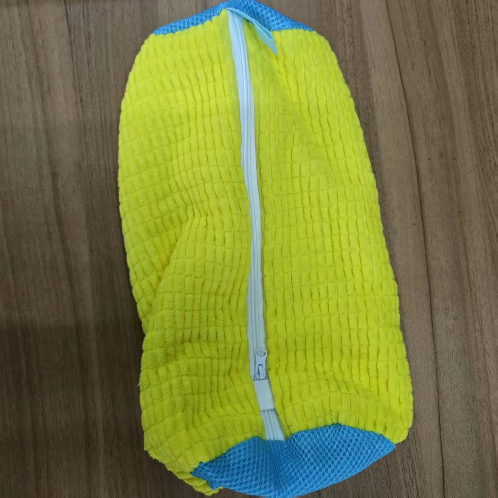 Durable Shoe Washing Machine Bag for All Shoe Types-Yellow with Blue Zipper,Ideal for Sneakers and Casual Shoes,Laundry Wash Bag Econic Blanks