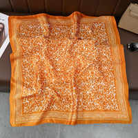 2025 Silk Shawl Print Headscarf Cat Hair Wrap Neckerchief Female Satin Square Scarf For Women Headband Foulard Hijab Bandana Quick Pick Grocers