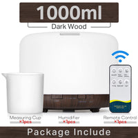Air Humidifier Essential Oil Diffuser 300ML 500ML 1000ML With Lights Remote Control Ultrasound Electric Aromatherapy Diffuser Quick Pick Grocers