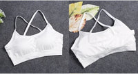 Sports Underwear Women Yoga Fitness Seamless Crop Top Wide Letter Straps Comfortable Workout Activewear Back Without Underwire I Quick Pick Grocers