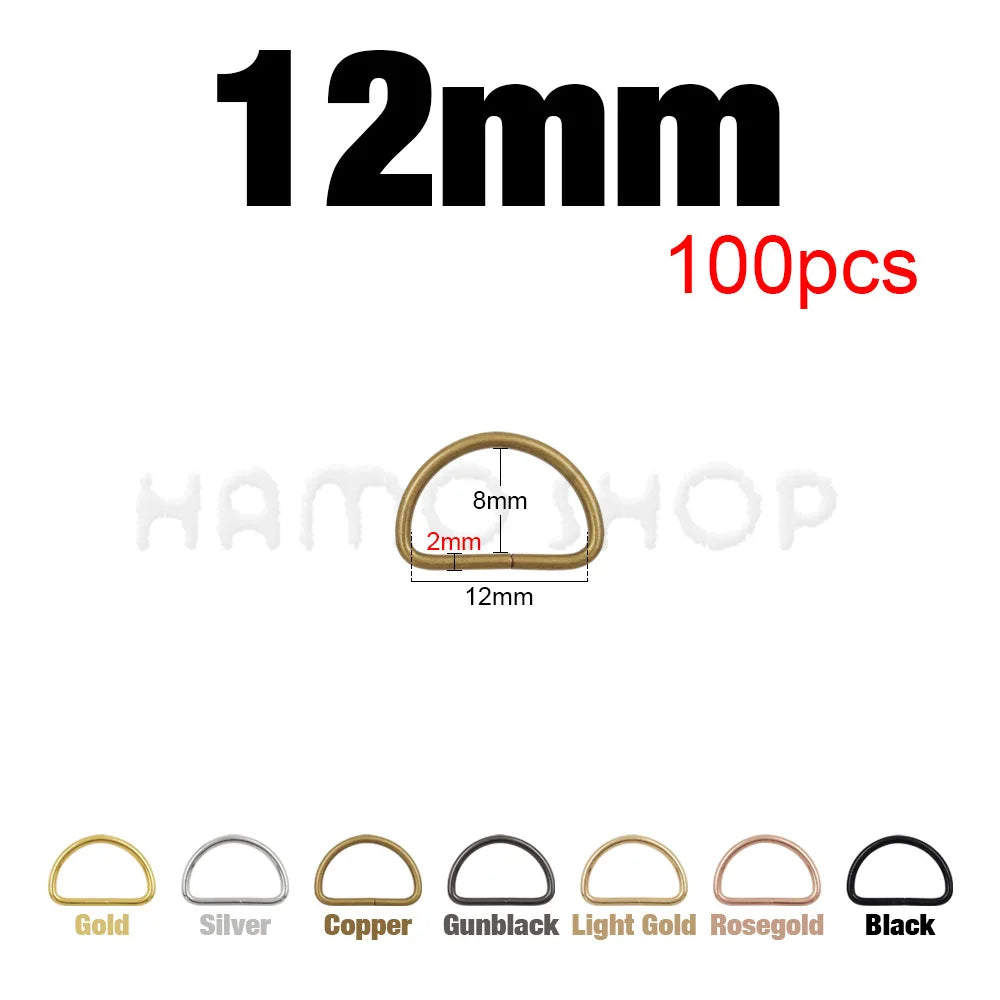 20-1000pcs Metal D Ring Adjustable Buckle Clasp For Webbing Backpacks Straps Bags Cat Dog Collar Chain Buckles DIY Accessorie Quick Pick Grocers