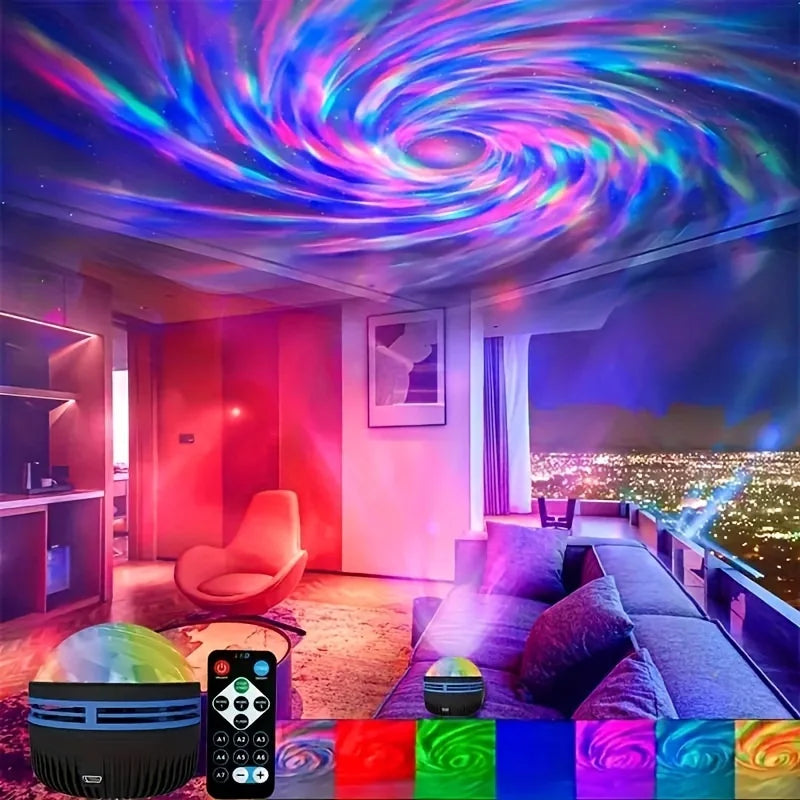 LED NightLights Galaxy Projector Remote Control 5V USB Rechargeable Starry Sky Lamp DMX Sound Active 7 Modes for Kids Room Decor Econic Blanks