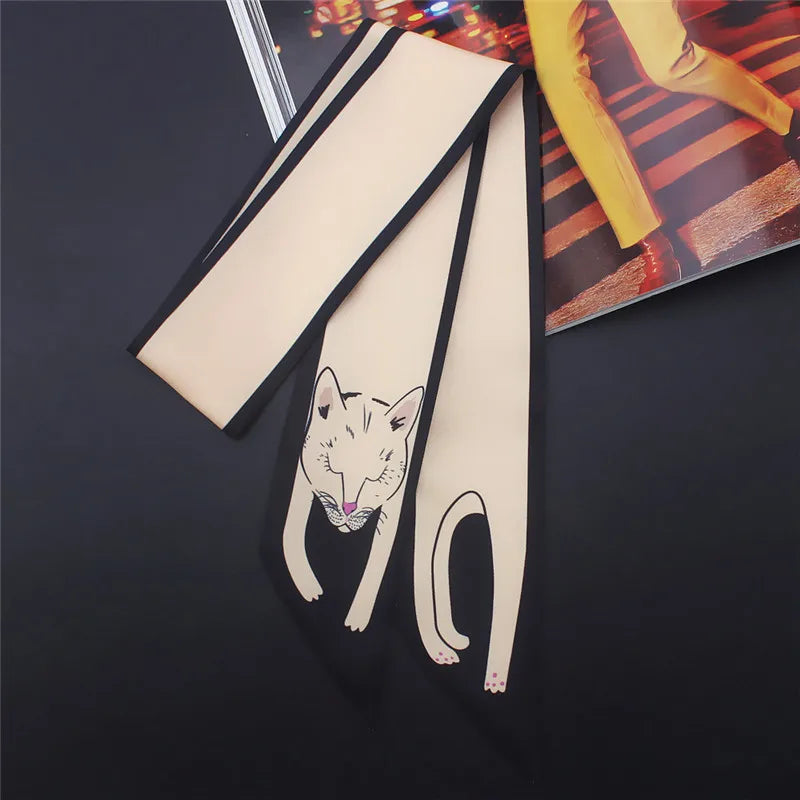 17 Colors Animal Print 2024 New Bag Skinny Silk Scarf For Women Luxury Brand Foulard Women Tie Fashion Head Scarves For Ladies Quick Pick Grocers